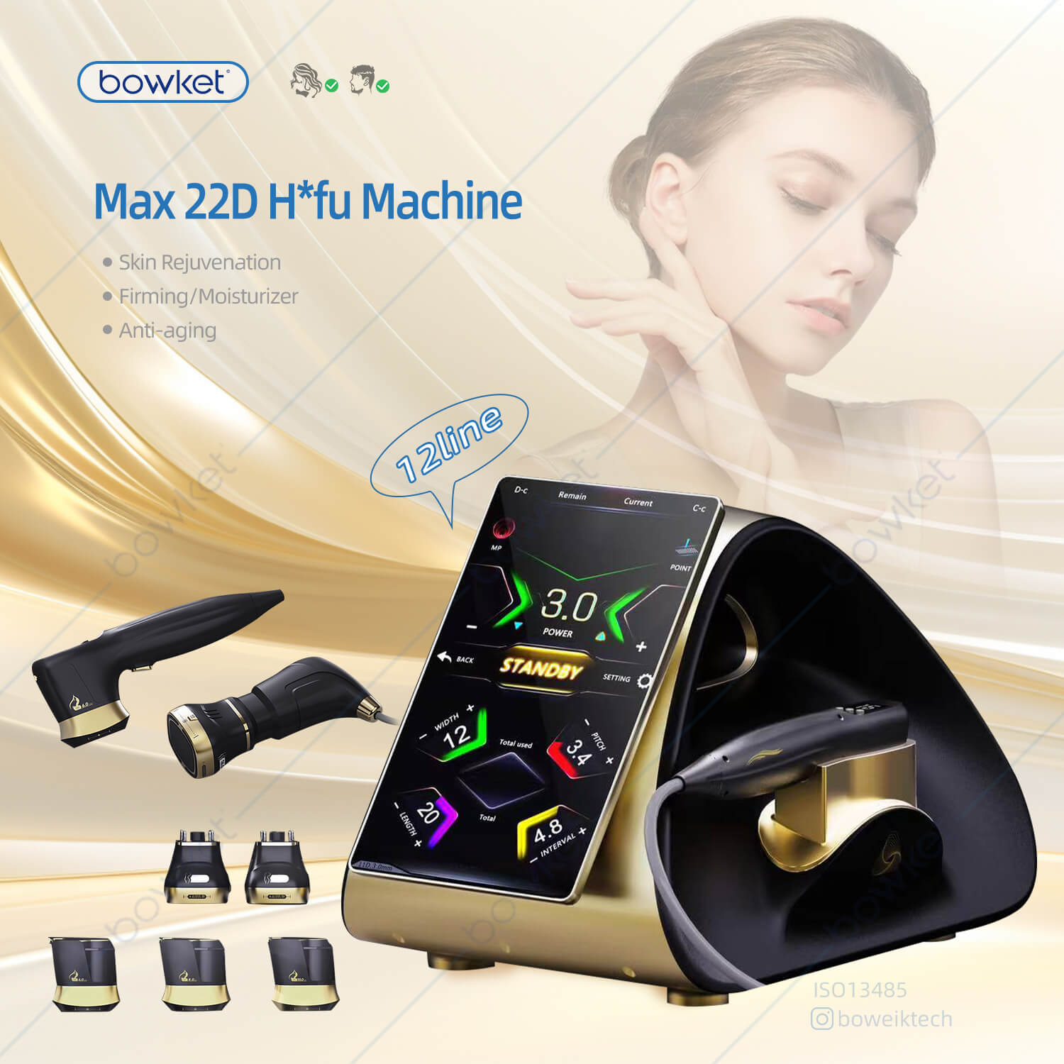 Bowket skin tightening face lifting body slimming  home use beauty equipment body(image 4)