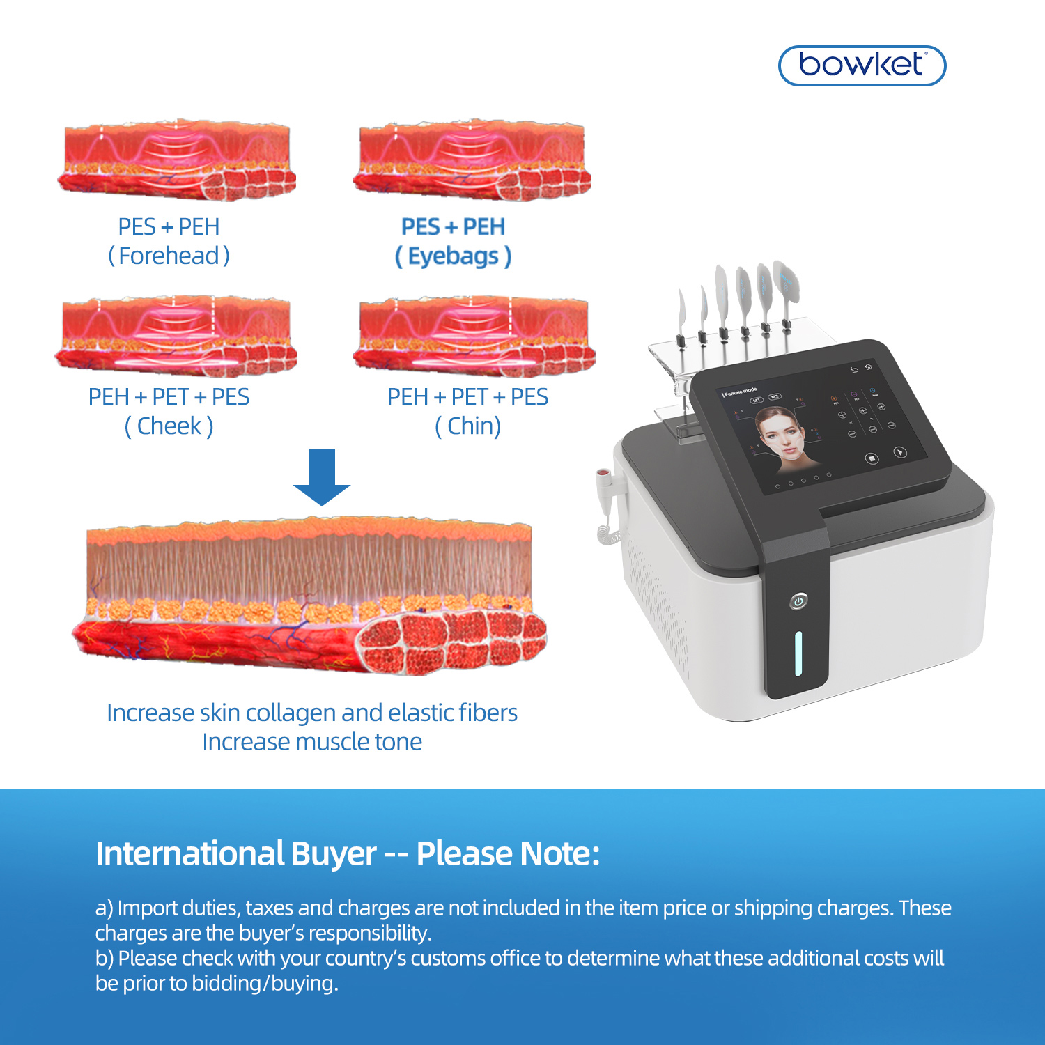 【磁脸PEFACE】Bowket  skin tightening facial ems face lifting machine(image 5)