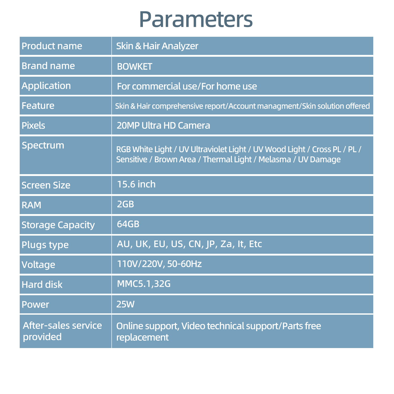 Bowket 2in1 15.6 skin and hair analysis machine(image 1)