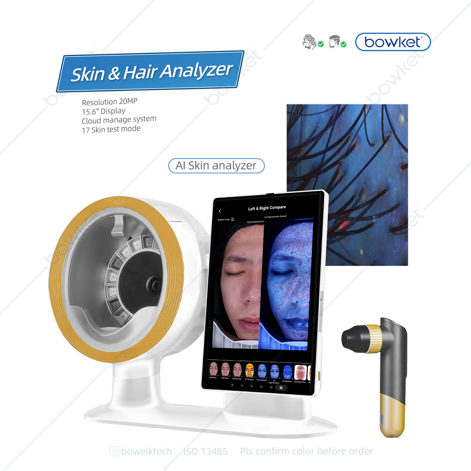 Bowket 2in1 15.6 skin and hair analysis machine(image 2)