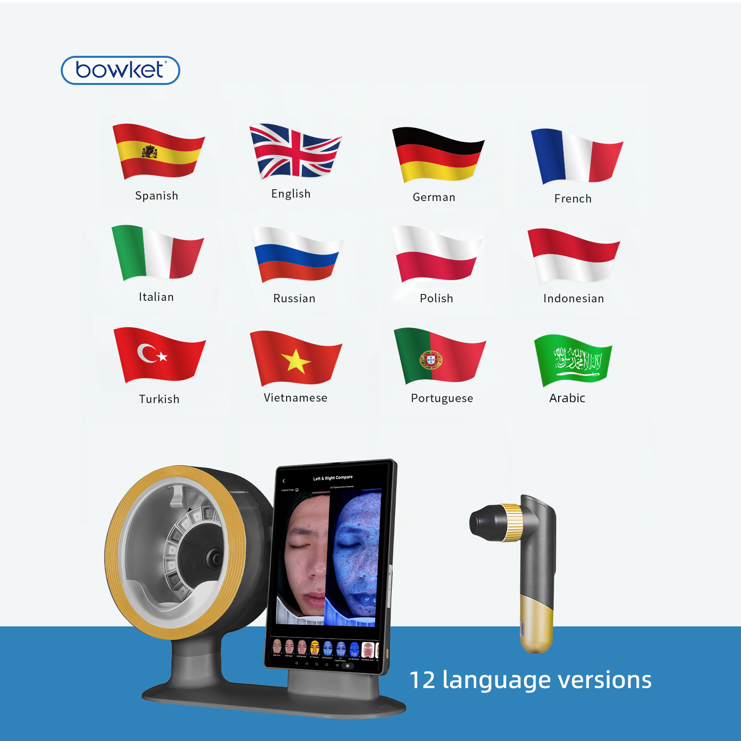 Bowket 2in1 15.6 skin and hair analysis machine(image 13)